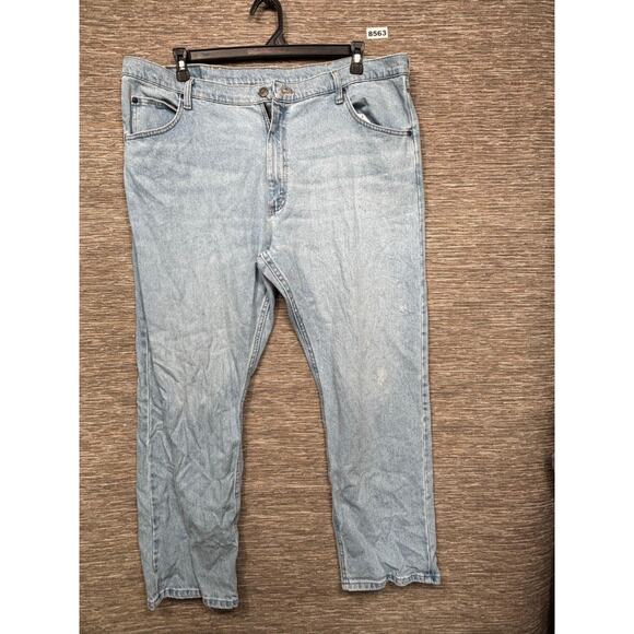 Wrangler Other - Wrangler 1096FXVBI Straight Jeans Mens Size 40x30 Light Blue Regular Fit Stretch